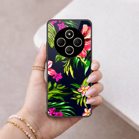 Xiaomi Redmi 14C Cover - Floral Series - HQ Ultra Shine Premium Infinity Glass Soft Silicon Borders Case