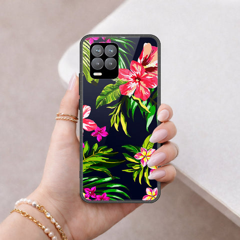 Realme 8 Pro Cover - Floral Series - HQ Ultra Shine Premium Infinity Glass Soft Silicon Borders Case