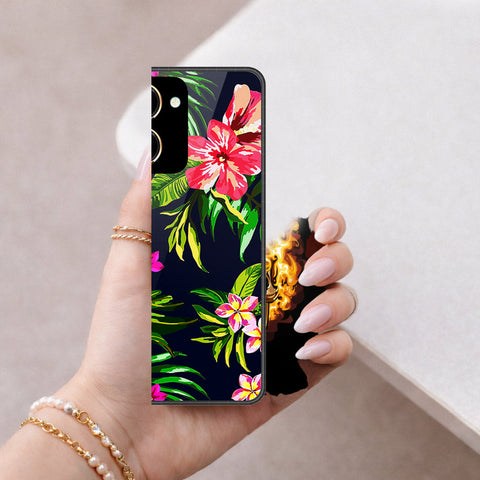 Vivo Y27s Cover - Floral Series - HQ Ultra Shine Premium Infinity Glass Soft Silicon Borders Case