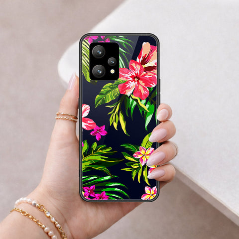 Realme 9 5G Cover - Floral Series - HQ Ultra Shine Premium Infinity Glass Soft Silicon Borders Case