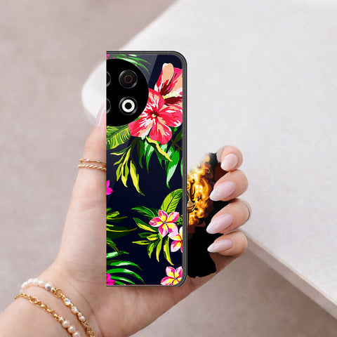 Tecno Spark 30 Pro Cover - Floral Series - HQ Ultra Shine Premium Infinity Glass Soft Silicon Borders Case