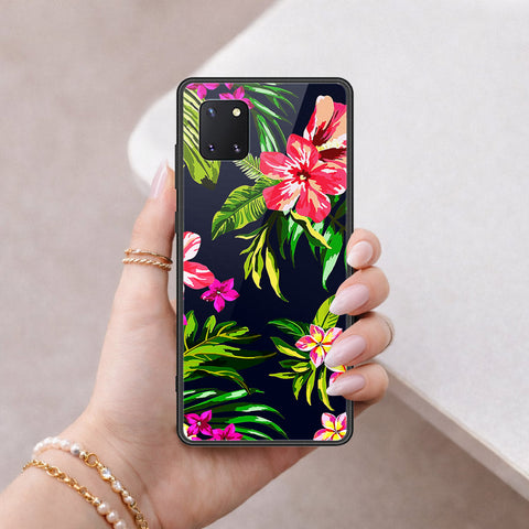 Samsung Galaxy M60S Cover - Floral Series - HQ Ultra Shine Premium Infinity Glass Soft Silicon Borders Case