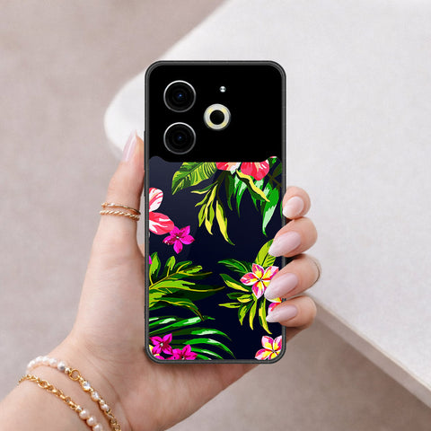Tecno Pova 6 Pro Cover - Floral Series - HQ Ultra Shine Premium Infinity Glass Soft Silicon Borders Case