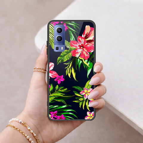 Vivo Y52 5G Cover - Floral Series - HQ Ultra Shine Premium Infinity Glass Soft Silicon Borders Case