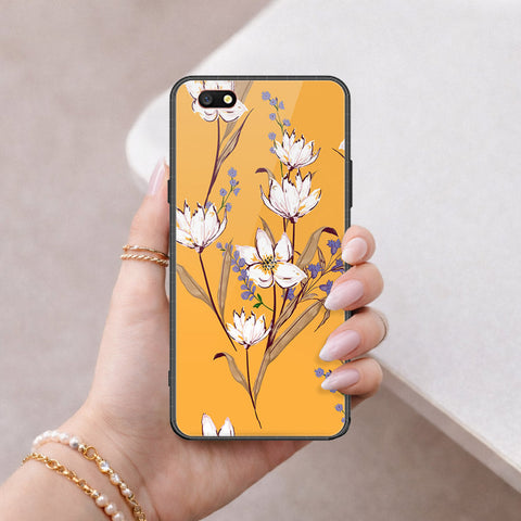 Oppo F3 Cover - Floral Series - HQ Ultra Shine Premium Infinity Glass Soft Silicon Borders Case