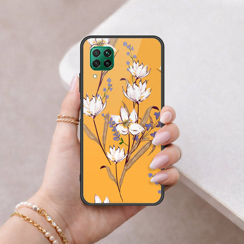 Huawei P40 lite Cover - Floral Series - HQ Ultra Shine Premium Infinity Glass Soft Silicon Borders Case