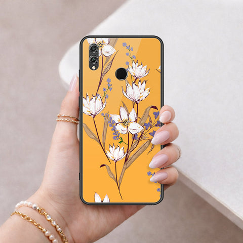 Huawei Honor 8X Cover - Floral Series - HQ Ultra Shine Premium Infinity Glass Soft Silicon Borders Case