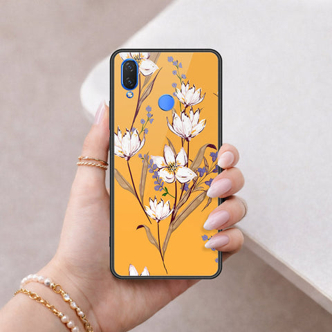Huawei Nova 3 Cover - Floral Series - HQ Ultra Shine Premium Infinity Glass Soft Silicon Borders Case