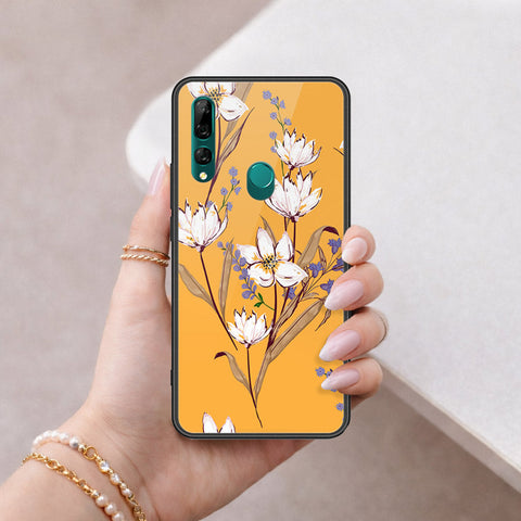 Huawei Y9 Prime 2019 Cover - Floral Series - HQ Ultra Shine Premium Infinity Glass Soft Silicon Borders Case