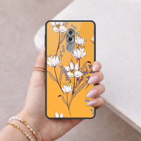 Huawei Honor 6X Cover - Floral Series - HQ Ultra Shine Premium Infinity Glass Soft Silicon Borders Case