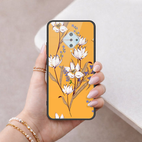 Vivo Y51 (2020 September) Cover - Floral Series - HQ Ultra Shine Premium Infinity Glass Soft Silicon Borders Case