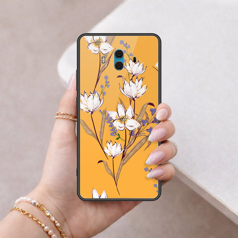 Huawei Mate 10 Cover - Floral Series - HQ Ultra Shine Premium Infinity Glass Soft Silicon Borders Case