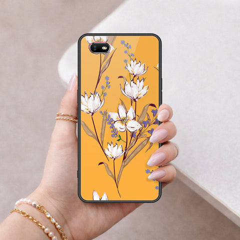 Oppo A1k Cover - Floral Series - HQ Ultra Shine Premium Infinity Glass Soft Silicon Borders Case