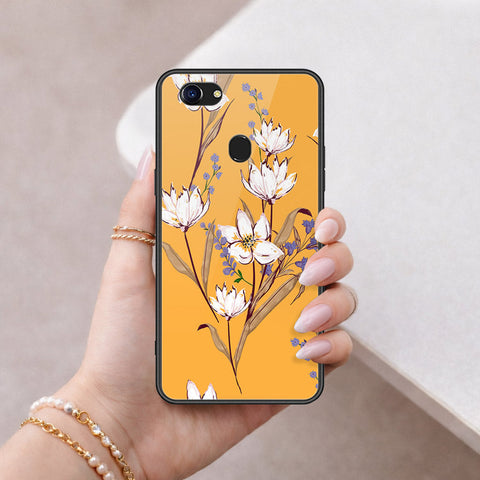 Oppo F5 Cover - Floral Series - HQ Ultra Shine Premium Infinity Glass Soft Silicon Borders Case