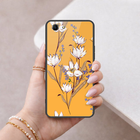 Oppo A83 Cover - Floral Series - HQ Ultra Shine Premium Infinity Glass Soft Silicon Borders Case