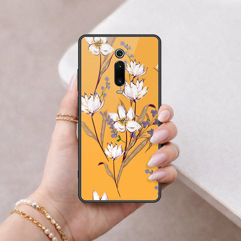 Xiaomi Mi 9T Cover - Floral Series - HQ Ultra Shine Premium Infinity Glass Soft Silicon Borders Case