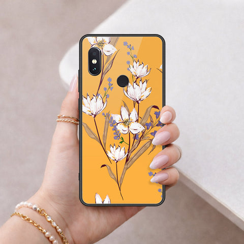 Xiaomi Redmi Note 5 Pro Cover - Floral Series - HQ Ultra Shine Premium Infinity Glass Soft Silicon Borders Case