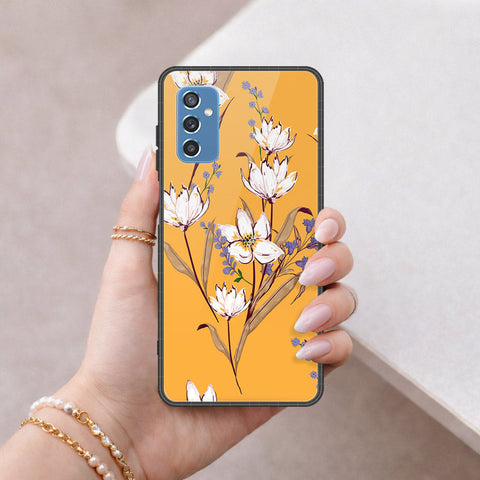 Samsung Galaxy M52 5G Cover - Floral Series - HQ Ultra Shine Premium Infinity Glass Soft Silicon Borders Case