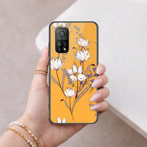 Xiaomi Mi 10T Pro Cover - Floral Series - HQ Ultra Shine Premium Infinity Glass Soft Silicon Borders Case