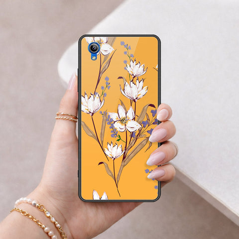 Vivo Y1s Cover - Floral Series - HQ Ultra Shine Premium Infinity Glass Soft Silicon Borders Case