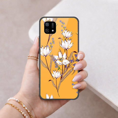Oppo A16K Cover - Floral Series - HQ Ultra Shine Premium Infinity Glass Soft Silicon Borders Case