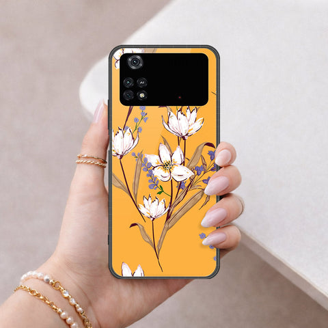 Xiaomi Poco M4 Pro Cover - Floral Series - HQ Ultra Shine Premium Infinity Glass Soft Silicon Borders Case