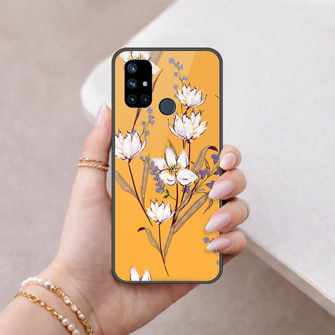 OnePlus Nord N10 Cover - Floral Series - HQ Ultra Shine Premium Infinity Glass Soft Silicon Borders Case