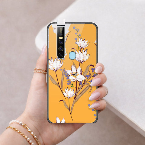 Tecno Camon 15 Premier Cover - Floral Series - HQ Ultra Shine Premium Infinity Glass Soft Silicon Borders Case
