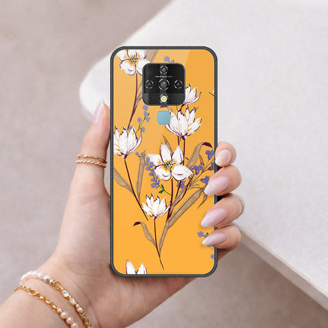 Tecno Camon 16 Pro Cover - Floral Series - HQ Ultra Shine Premium Infinity Glass Soft Silicon Borders Case