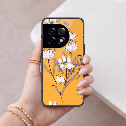 OnePlus 11 Cover - Floral Series - HQ Ultra Shine Premium Infinity Glass Soft Silicon Borders Case