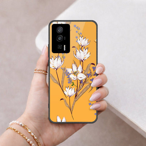 Xiaomi Redmi K60 Cover - Floral Series - HQ Ultra Shine Premium Infinity Glass Soft Silicon Borders Case