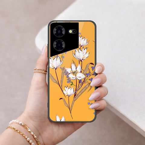 Tecno Pova 5 Pro Cover - Floral Series - HQ Ultra Shine Premium Infinity Glass Soft Silicon Borders Case