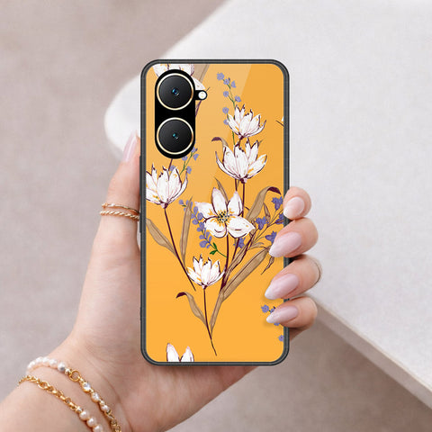 Vivo Y03 Cover - Floral Series - HQ Ultra Shine Premium Infinity Glass Soft Silicon Borders Case