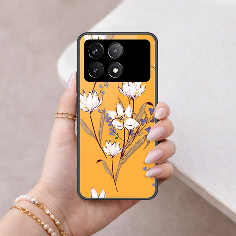 Xiaomi Poco F6 Pro Cover - Floral Series - HQ Ultra Shine Premium Infinity Glass Soft Silicon Borders Case