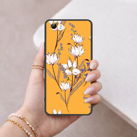 Vivo Y81 Cover - Floral Series - HQ Ultra Shine Premium Infinity Glass Soft Silicon Borders Case