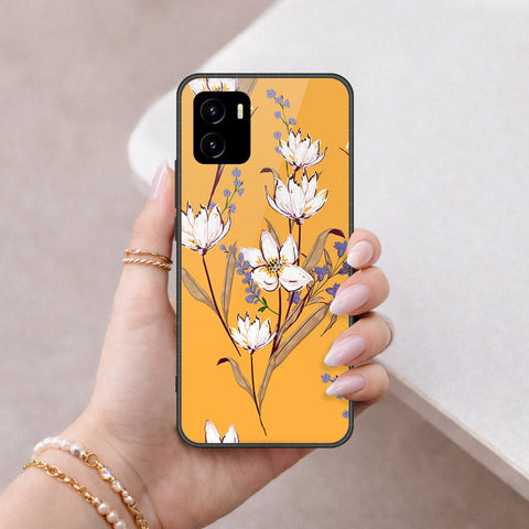 Vivo Y10 Cover - Floral Series - HQ Ultra Shine Premium Infinity Glass Soft Silicon Borders Case