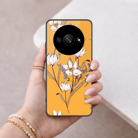 Xiaomi Redmi A3x Cover - Floral Series - HQ Ultra Shine Premium Infinity Glass Soft Silicon Borders Case