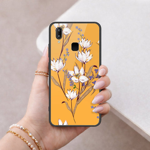 Vivo Z1 Cover - Floral Series - HQ Ultra Shine Premium Infinity Glass Soft Silicon Borders Case