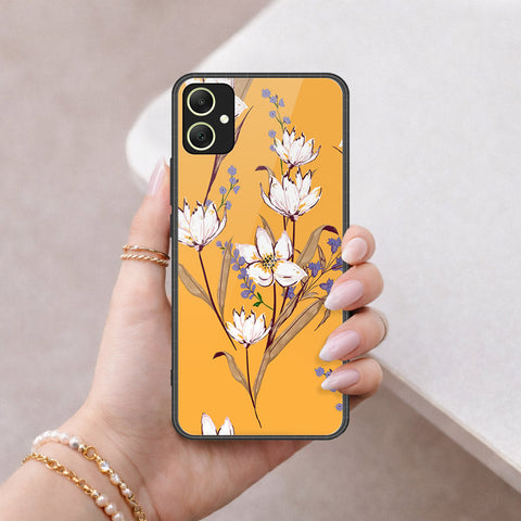 Samsung Galaxy A06 Cover - Floral Series - HQ Ultra Shine Premium Infinity Glass Soft Silicon Borders Case