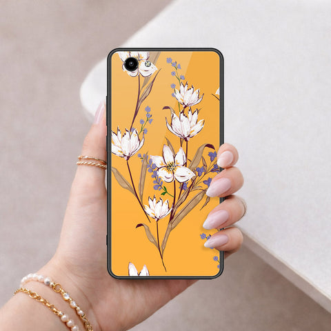 Vivo Y71 Cover - Floral Series - HQ Ultra Shine Premium Infinity Glass Soft Silicon Borders Case