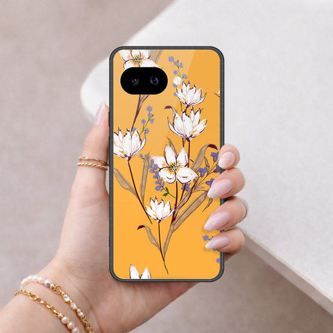 Google Pixel 9a Cover - Floral Series - HQ Ultra Shine Premium Infinity Glass Soft Silicon Borders Case