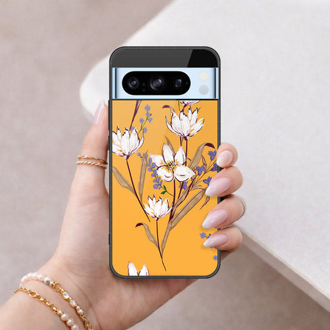 Google Pixel 8 Pro Cover - Floral Series - HQ Ultra Shine Premium Infinity Glass Soft Silicon Borders Case