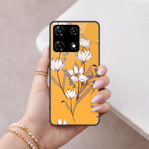 Infinix Note 30 Pro Cover - Floral Series - HQ Ultra Shine Premium Infinity Glass Soft Silicon Borders Case