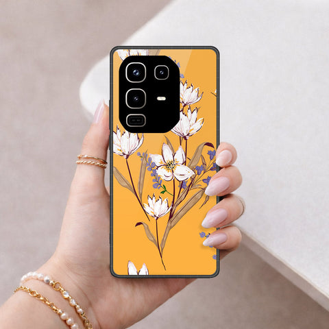 Infinix Note 50 4G Cover - Floral Series - HQ Ultra Shine Premium Infinity Glass Soft Silicon Borders Case