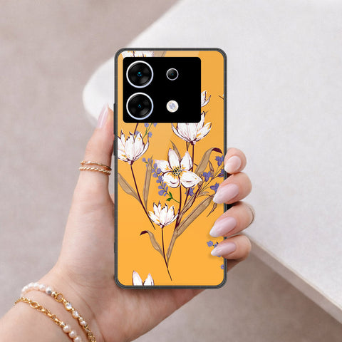 Infinix Zero 30 5G Cover - Floral Series - HQ Ultra Shine Premium Infinity Glass Soft Silicon Borders Case