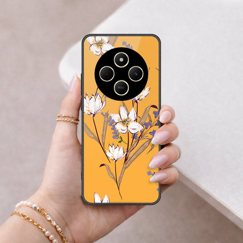 Xiaomi Redmi A3 Pro Cover - Floral Series - HQ Ultra Shine Premium Infinity Glass Soft Silicon Borders Case