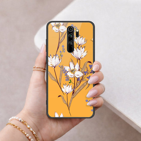 Xiaomi Redmi Note 8 Pro Cover - Floral Series - HQ Ultra Shine Premium Infinity Glass Soft Silicon Borders Case