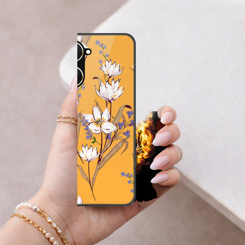 Vivo Y18 Cover - Floral Series - HQ Ultra Shine Premium Infinity Glass Soft Silicon Borders Case
