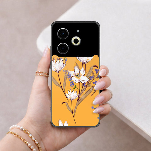 Tecno Pova 6 Pro Cover - Floral Series - HQ Ultra Shine Premium Infinity Glass Soft Silicon Borders Case