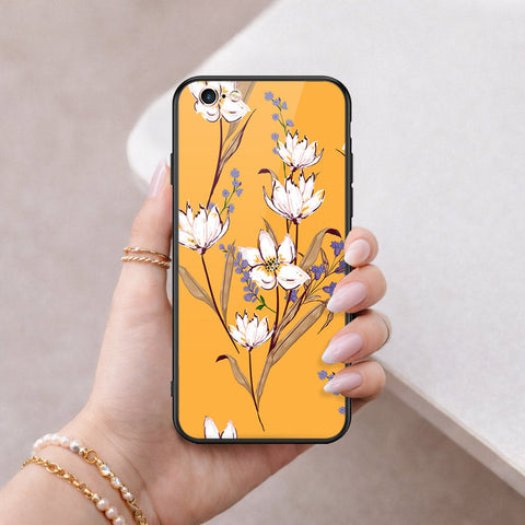 iPhone 6S / 6 Cover - Floral Series - HQ Ultra Shine Premium Infinity Glass Soft Silicon Borders Case